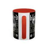 Blessed Angel Statue Graphic Accent Coffee Mug 11oz 15oz Gothic Streetwear Aesthetic Spiritual Artistic Ceramic Drinkware