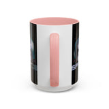 Space Galaxy Accent Coffee Mug 11oz 15oz Astronaut Spacecraft Earth Black Two Tone Ceramic Cup Gift for Space Lovers