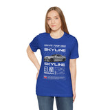 Japanese Performance Coupe Skyline Inspired Unisex Streetwear Tee High Speed Racing Car Graphic Shirt JDM Culture Drift Style Automotive Art Design For Car Lovers Urban Fashion