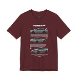 Japanese Performance Skyline Style Coupe Unisex Streetwear Tee High Speed Racing Car Graphic Shirt JDM Culture Drift Inspired Automotive Art Design Urban Fashion For Car Lovers