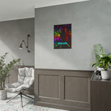 Reaper Of Neon Flames Poster Dark Neon Skull Wall Art Cosmic Energy Illustration Premium Matte Print For Home Studio Office And Urban Spaces