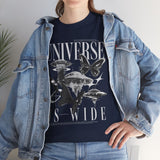Universe Is Wide Graphic Unisex Heavy Cotton Tee Cosmic Galaxy Butterfly Space Streetwear T Shirt