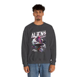 Aliens Exist UFO Graphic Unisex Heavy Blend Crewneck Sweatshirt Sci Fi Streetwear Alien Space Pullover