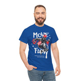 Move With Flow Breakdance Graphic Unisex Heavy Cotton Tee Hip Hop Streetwear Dance Rhythm Urban Style T Shirt