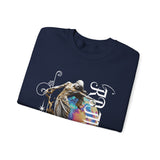 Sculptural Future Statue Art Graphic Unisex Heavy Blend Crewneck Sweatshirt Cosmic Greek Goddess Abstract Streetwear Pullover