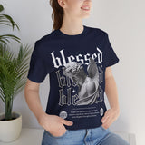 Blessed Angel Statue Graphic Unisex Jersey Short Sleeve Tee Gothic Streetwear Aesthetic Spiritual Bold Artistic Fashion T Shirt