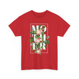 Mother Floral Design Unisex Heavy Cotton Tee Comfortable T Shirt Botanical Typography Graphic Streetwear Gift For Mom Mother’s Day Birthday Casual Everyday Wear