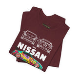 Nissan 240Z Illustrated Tee Donut Drift Car Inspired Graphic T Shirt Street Racing Art Tee JDM Style Automotive Streetwear Unisex Shirt for Car Lovers Drift Fans Racing Culture Outfit