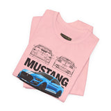 Blue Apex Muscle Coupe Blueprint Art Unisex Heavy Cotton Tee Powerful Street Machine Graphic Shirt for Car Lovers and Collectors