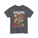 Blossoms Floral Graphic Unisex Heavy Cotton Tee Comfortable Streetwear Timeless Charm Motivational Nature Inspired T Shirt Perfect Gift for Garden Lovers Friends Birthdays Casual Everyday Wear