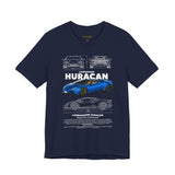 Exotic Blue Supercar Roadster Blueprint Art Unisex Heavy Cotton Tee Premium Streetwear Car Enthusiast Gift Performance Inspired Design Shirt