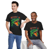 Beast Of The Stadium Unisex Heavy Cotton Tee Electric Crocodile Power Design Bold Neon Green Reptile Artwork For Streetwear And Fearless Fashion Lovers