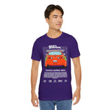 Legendary Orange Street Machine Rear View Unisex Heavy Cotton Tee Powerful JDM Inspired Car Art Graphic Shirt for Collectors and Gearheads