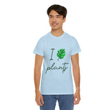 I Love Plants Unisex Heavy Cotton Tee Eco Friendly Botanical Leaf Nature Lover Green Gardening T Shirt Sustainable Plant Parent Gift For Gardeners
