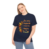 Unisex Ho’oponopono Sunflower T Shirt Healing Affirmation Tee Spiritual Gratitude Mindfulness Inspired Positive Energy Heavy Cotton Graphic Top