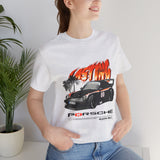 Black Widebody Turbo Racing Car Graphic Unisex Heavy Cotton Tee Streetwear Speed Culture Shirt for Car Enthusiasts