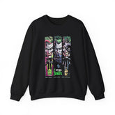 Comic Chaos Halftone Art Unisex Heavy Blend Crewneck Sweatshirt Bold Graphic Streetwear Pullover Premium Vintage Design Warm Cozy Fleece Everyday Wear Perfect Gift for Art Lovers and Urban Culture Fans