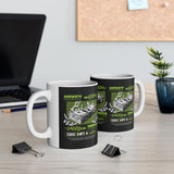 Money Power Ceramic Mug Dollar Stack Neon Green Graphic Hustle Mindset Streetwear Motivational Coffee Tea Cup