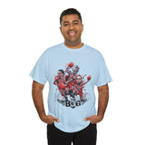 Legends On Court Unisex Heavy Cotton Tee Basketball Streetwear Graphic T Shirt Vibrant Athletic Art Design Perfect Gift For Sports Fans Players Gymwear Festivals And Urban Fashion Lovers