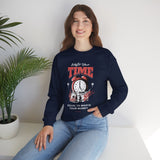 Waste Your Time Unisex Heavy Blend Crewneck Sweatshirt Graphic Pullover Black Motivational Hustle Money Clock Streetwear Bold Entrepreneur Mindset Fashion Outfit