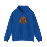 Balinese Barong Mask Unisex Hoodie Heavy Blend Pullover Sweatshirt Tribal Cultural Warrior Spirit Inspired Mythical Festival Graphic Streetwear