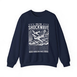 Feel The Shockwave Horizon Force Airplane Graphic Unisex Heavy Blend Crewneck Sweatshirt Aviation Military Streetwear Pullover