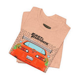 Legendary Orange Street Machine Rear View Unisex Heavy Cotton Tee Powerful JDM Inspired Car Art Graphic Shirt for Collectors and Gearheads