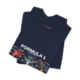 Formula 1 High Performance Triple Racing Machines Unisex Heavy Cotton Tee Dynamic Motorsport Inspired Streetwear Graphic Shirt for Speed Lovers and Premium Casual Style
