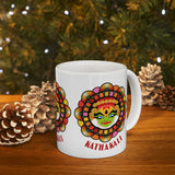 Ceramic Kathakali Mug Kerala Traditional Dance Art Coffee Cup Indian Culture Onam Festival Malayalam Heritage Ethnic Graphic Souvenir Gift