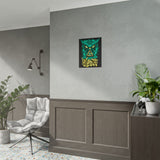 The Watcher Owl All Seeing Wisdom Matte Vertical Poster Mystical Neon Owl Wall Art Geometric Spiritual Symbol Print For Home Office Studio Decor Perfect For Visionary Thinkers And Creators