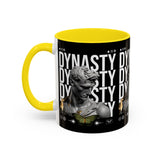 Dynasty Accent Coffee Mug 11oz 15oz Black Ceramic Mug with Roman Statue Bust and Butterfly Artwork for History Lovers and Modern Art Fans