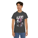 Aliens Exist UFO Graphic Unisex Heavy Cotton Tee Sci Fi Streetwear T Shirt Extraterrestrial Space Alien Design
