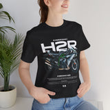 Kawasaki Ninja H2R Inspired Hyperbike Graphic Unisex Heavy Cotton Tee Streetwear Racing Style Motorcycle Art Shirt for Speed Lovers and Track Enthusiasts