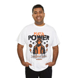 Mask Power Anonymous Strength Graphic Unisex Heavy Cotton Tee Bold Urban Streetwear Empowerment Hacker Inspired Motivational T Shirt