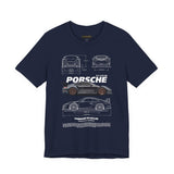 Ultra Sleek Performance Sports Coupe Blueprint Art Unisex Heavy Cotton Tee for Car Lovers and Streetwear Fans