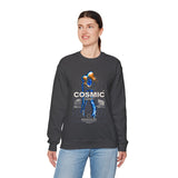 Cosmic Catalyst Unisex Heavy Blend Crewneck Sweatshirt Futuristic Sci Fi Space Astronaut Graphic Pullover Cyberpunk Streetwear Bold Galaxy Design Alpha Mindset Fashion