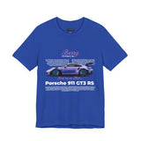 Porsche 911 GT3 RS Berry Purple Inspired Illustrated Sports Car Graphic T Shirt Luxury Performance Racing Streetwear Unisex Heavy Cotton Tee High Speed Motorsport Lifestyle Gift For Car Enthusiasts