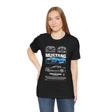 Blue Apex Muscle Coupe Blueprint Art Unisex Heavy Cotton Tee Powerful Street Machine Graphic Shirt for Car Lovers and Collectors