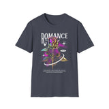 Unisex Softstyle T Shirt Romance Rose Graphic Black Tee Aesthetic Gothic Love Inspired Streetwear Fashion Bold Artistic Outfit