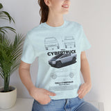 Futuristic Electric Pickup Blueprint Art Unisex Heavy Cotton Tee Bold Streetwear Graphic Shirt For Car Lovers And Tech Enthusiasts