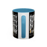 Dynasty Accent Coffee Mug 11oz 15oz Black Ceramic Mug with Roman Statue Bust and Butterfly Artwork for History Lovers and Modern Art Fans