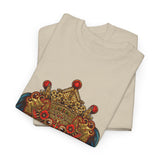 Unisex Balinese Barong Mask Graphic T Shirt Mythical Cultural Warrior Spirit Inspired Tee Tribal Festival Art Streetwear Heavy Cotton Top