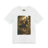 Medieval Knight On Horseback Fantasy Art Unisex Heavy Cotton Tee Epic Warrior Adventure Graphic Shirt Heroic Battle Scene Streetwear Bold Artistic Design