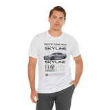 Japanese Performance Coupe Skyline Inspired Unisex Streetwear Tee High Speed Racing Car Graphic Shirt JDM Culture Drift Style Automotive Art Design For Car Lovers Urban Fashion