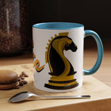 Tate Knight Logo Accent Coffee Mug 11oz 15oz Gold Foil Chess Horse Design Motivational Hustler Ceramic Cup Bold Luxury Inspired Streetwear Gift Drinkware