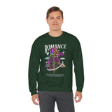 Romance Rose Unisex Heavy Blend Crewneck Sweatshirt Graphic Pullover Black Gothic Aesthetic Love Inspired Streetwear Fashion Artistic Outfit