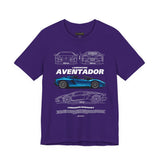 Blue Supercar Roadster Inspired Side Profile Art Unisex Tee Luxury Performance Streetwear Graphic Shirt