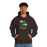 Final Stage Unisex Heavy Blend Hooded Sweatshirt Graphic Hoodie Black Skull Neon Green Streetwear Futuristic Cyberpunk Bold Artistic Fashion Outfit