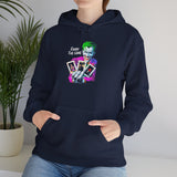 Joker-Enjoy The Game Unisex Hoodie Bold Gothic Streetwear Dark Psychological Art Design Comfortable Heavy Blend Pullover for Fearless Creators and Thinkers