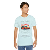 Legendary Orange Street Racer Blueprint Tee Unisex Heavy Cotton Retro Tuner Car Art Graphic Shirt for Enthusiasts